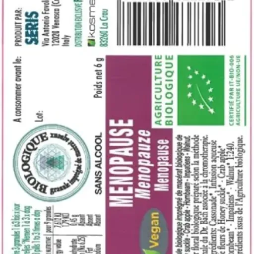 Test Ménopause - Complexe Fleurs de Bach Kosméo B : des granules sans alcool qui calment un peu le jeu