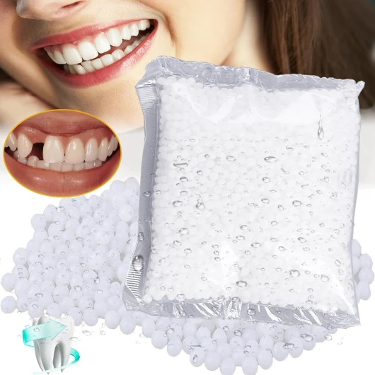 Lankai Réparation Temporaire des Dents, Prothèses Dentaires Instantanées, Granules de Réparation Des Dents, Perles de Réparation Dentaire Temporaire pour les Dents Cassées Manquantes (100g)