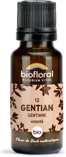 12 Gentian, Gentiane BIO - 470 Granules - Volonté - Fleur de Bach Authentique - Sans Alcool