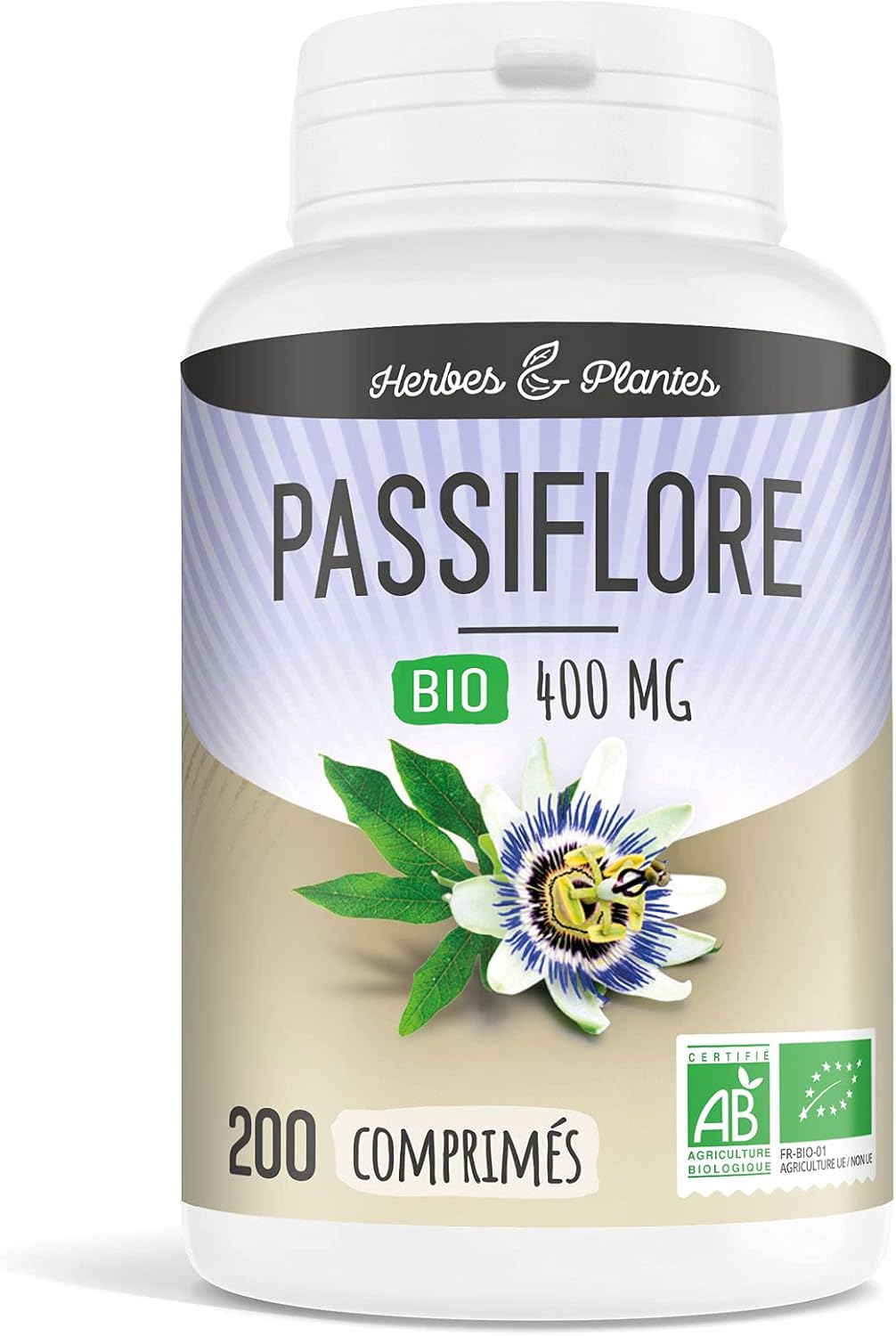 Herbes Et Plantes Passiflore Bio 200 Comprimés 400 mg