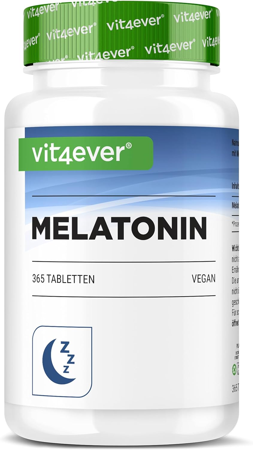 Mélatonine - 365 Comprimés - 1 mg par comprimé - Sans Additifs Indésirables - Haute Dose - Vegan