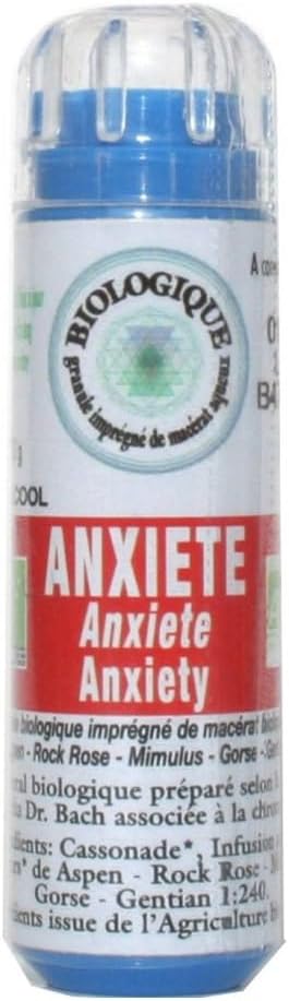 KOSMEO B Anxiété Complexe Fleurs de Bach Granules sans Alcool Renforcé par Chromothérapie