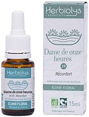 Herbiolys - Elixir Floral - Fleurs De Bach - Dame de onze heures n°29 - Fabriqué En France - Bio - 15 ml N°29 - Dame de onze heures 15 ml (Lot de 1)