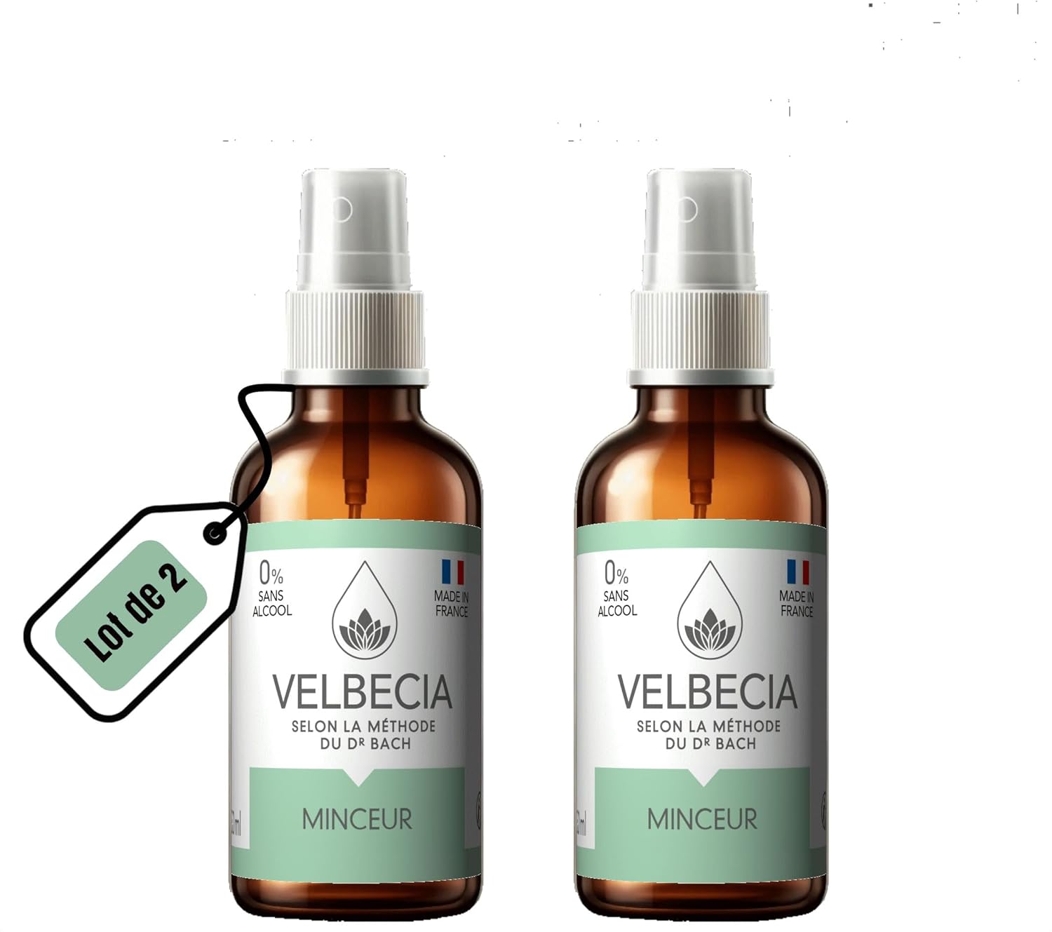 Fleurs du Dr Bach Minceur 30 ml +1 OFFERT - SANS ALCOOL - Spray Utilisation facile - Pour éviter le grignotage, rester motivée, pour éviter la tentation