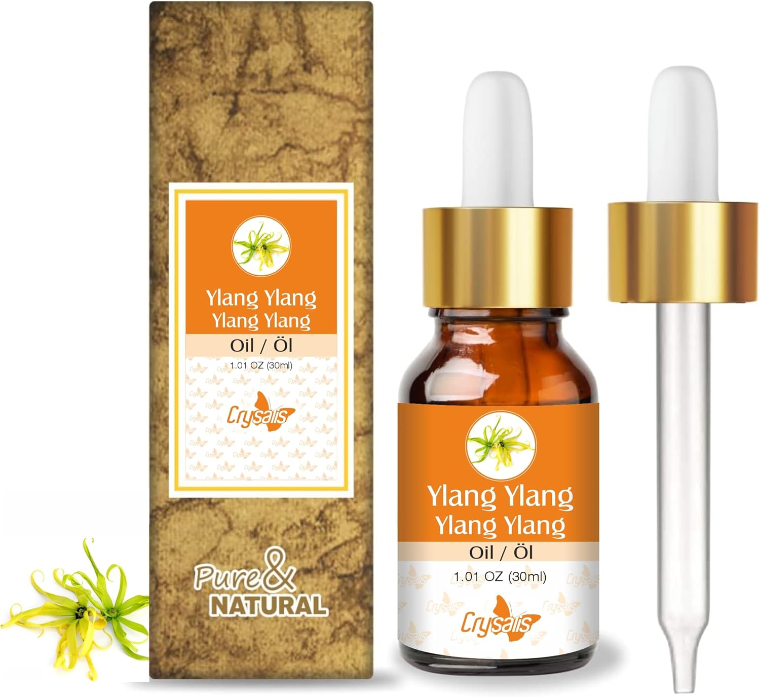 Huile de Crysalis Ylang Ylang (Cananga Odorata) - 1,01 Fl Oz (30 ml)
