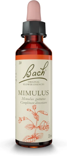 , Mimulus, No 20, pour plus de confiance, aide à surmonter une situation - Elixir floral naturel pour le bien-être émotionnel - Compte-Gouttes 20ml, Vegan