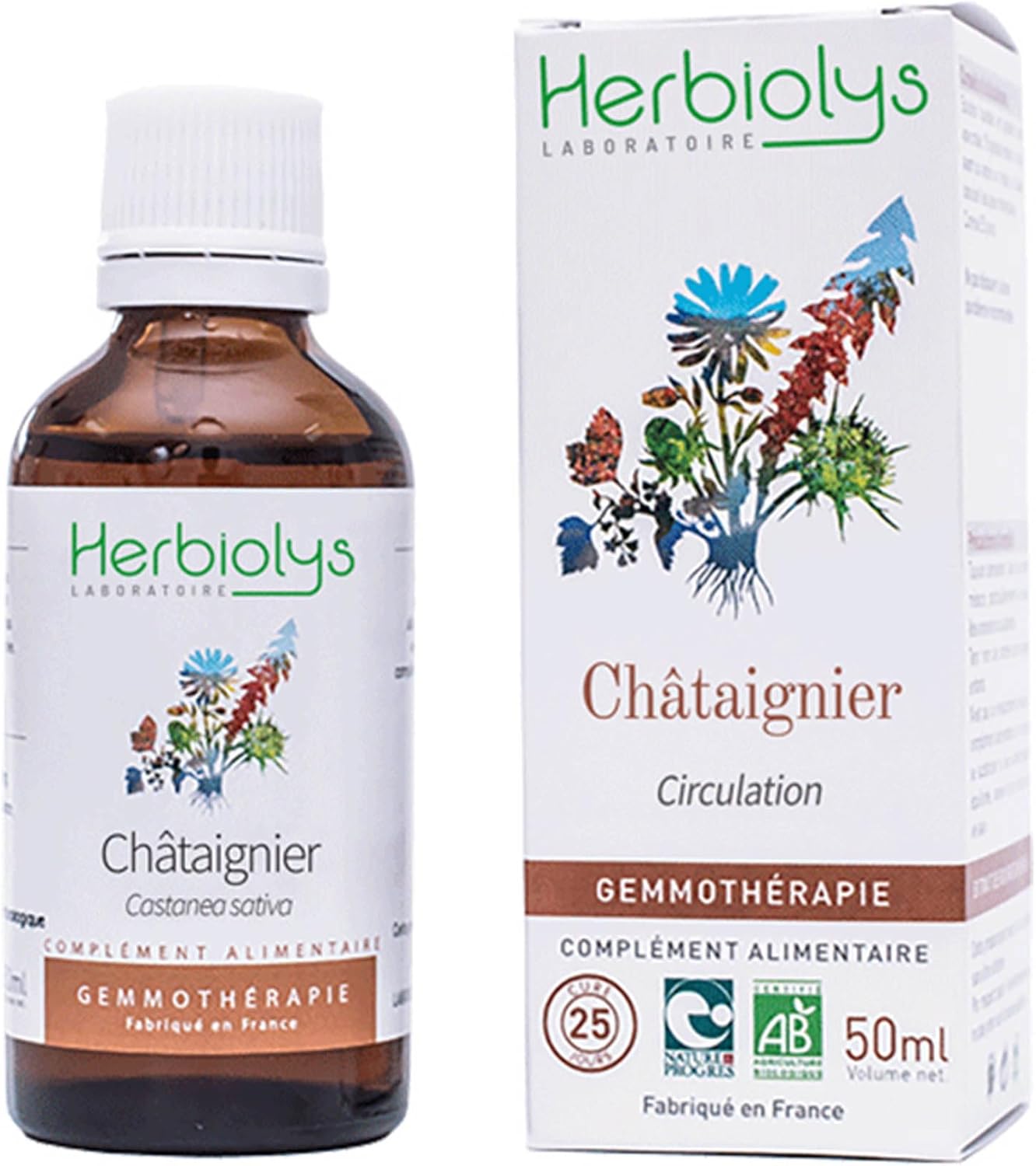 Châtaignier bio bourgeons - 50 ml Châtaignier 50 ml (Lot de 1)