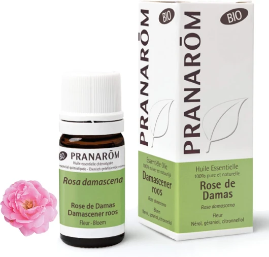 Huile essentielle Rose de Damas Bio - Rosa Damascena - Distillation des Pétales de Fleurs - Soin Peau Rides Vergetures - Soin Emotionnel - 5 ml