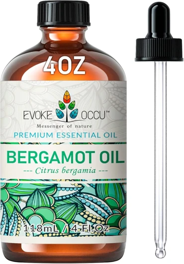 Huile Essentielle Bergamote 4 Oz, Huile de bergamote pure pour massage cutané, aromathérapie, diffuseur d'arômes, savon, fabrication de bougie - 118ml