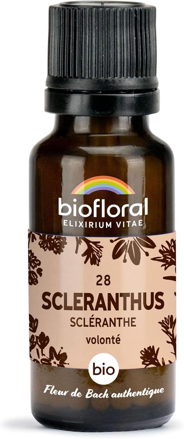 28 Scleranthus, Scléranthe BIO - Fleur de Bach Authentique - 470 Granules - Volonté - Sans Alcool