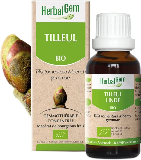 Macérât-Mère - Tilleul Bio - Complément Alimentaire Gemmothérapie Concentrée - Extrait De Bourgeon Frais - Pour Sommeil & Détente - 30 ml Gouttes