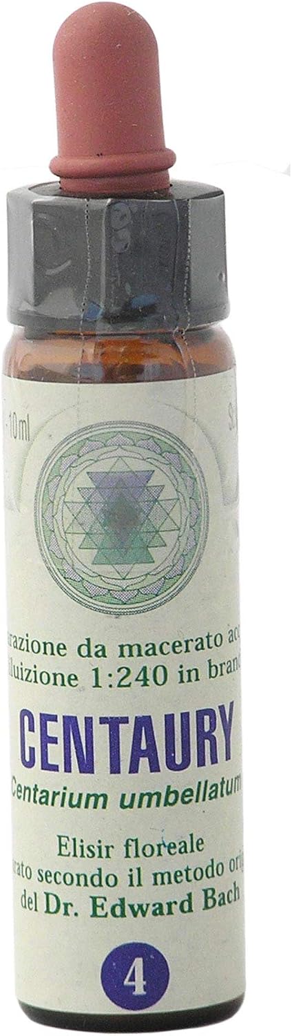 Centaury Nr - 4 Fleur de Bach farmaflor, 1 Flacon Comtpe Gouttes 10ml - Made in Italy