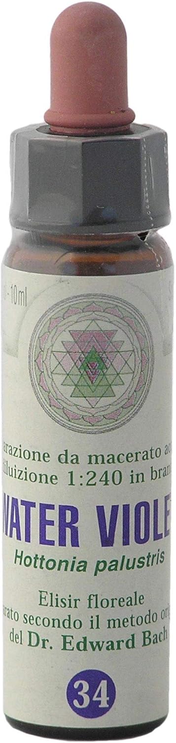 Water Violet n° 34 Fleur de Bach farmaflor, 1 Flacon Comtpe Gouttes 10ml - Made in Italy