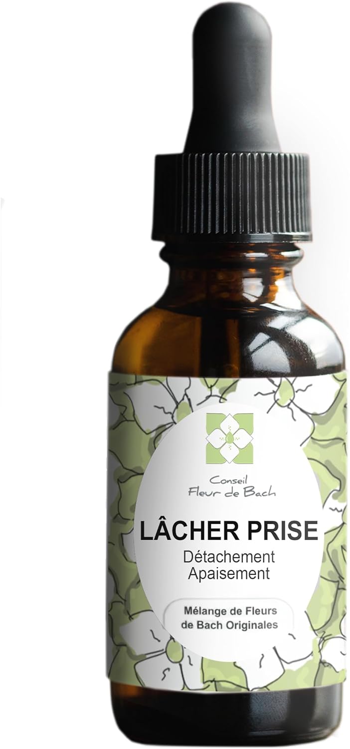 Elixir floraux Lâcher-prise - Conseillé pour apaiser les personnes qui n'arrivent pas à se détendre, il permet de laisser place à la sérénité.Flacon de 10 ML 10 ml (Lot de 1)