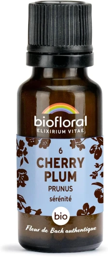 06 Cherry Plum, Prunus BIO - 470 Granules - Sérénité - Fleur de Bach Authentique - Sans Alcool