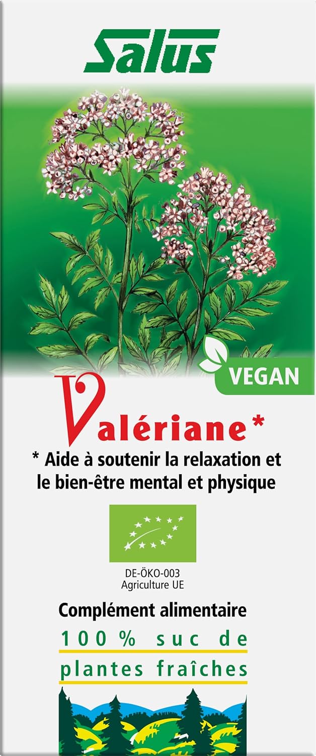 Valériane BIO – Complément Alimentaire à Base de Sucs de Plantes Fraîches – Contribue à Augmenter la Qualité du Sommeil et à un bon équilibre nerveux – Végan 200 ml 213 ml (Lot de 1)