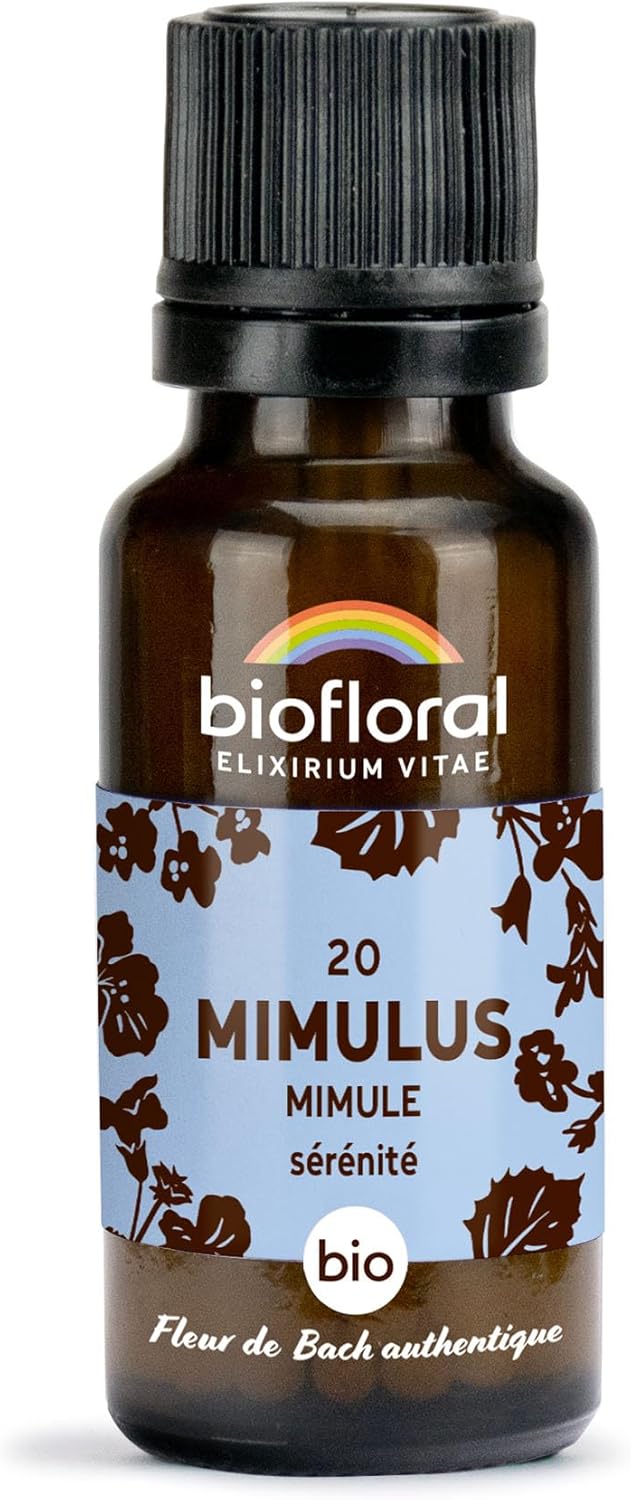 20 Mimulus, Mimule BIO - Sérénité - Fleur de Bach Authentique - 470 Granules - Sans Alcool
