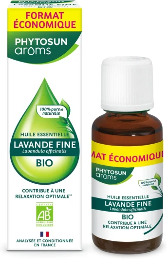 Huile Essentielle Lavande Fine Bio - HEBBD - 100% Pure & Naturelle - Contribue à La Relaxation - 100% Bio- Analysée & Conditionnée en France - 30 ml Lavande 30 ml (Lot de 1)