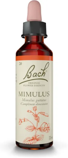 Fleurs de Bach Original, Mimulus, No 20, pour plus de confiance, aide à surmonter une situation - Elixir floral naturel pour le bien-être émotionnel - Compte-Gouttes 20ml, Vegan