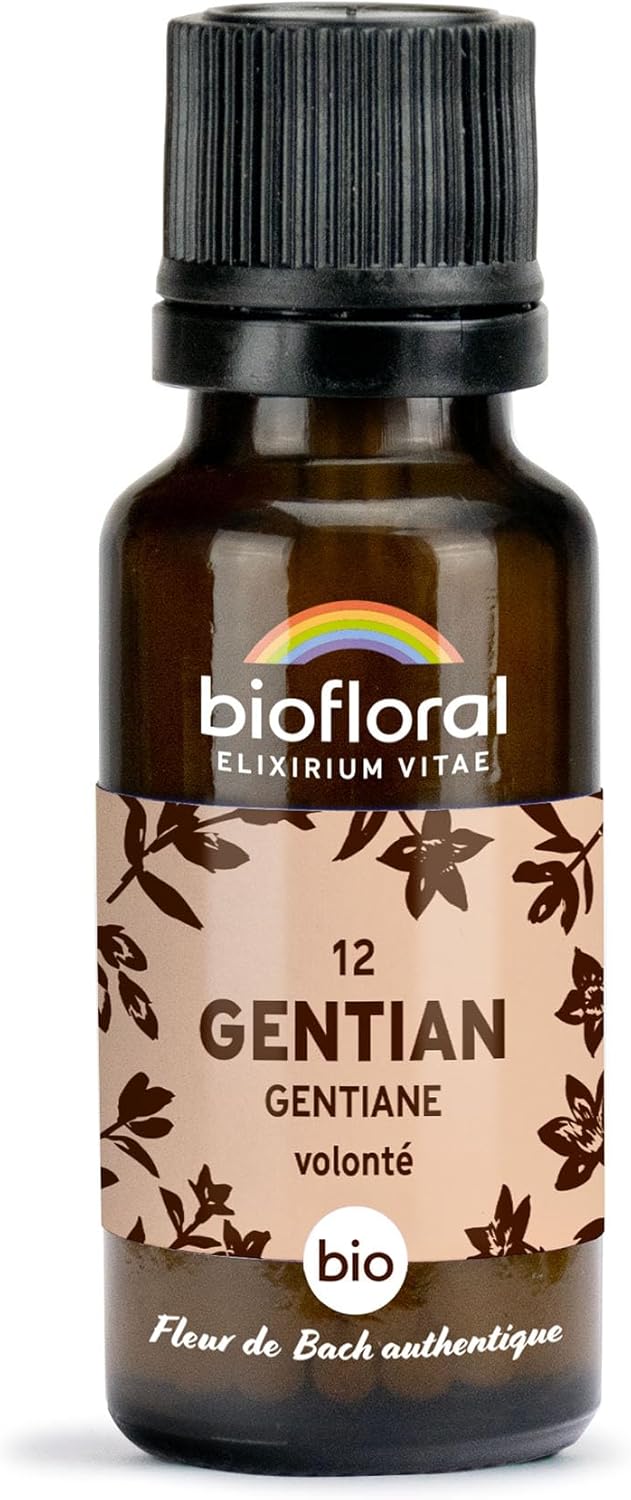 12 Gentian, Gentiane BIO - 470 Granules - Volonté - Fleur de Bach Authentique - Sans Alcool