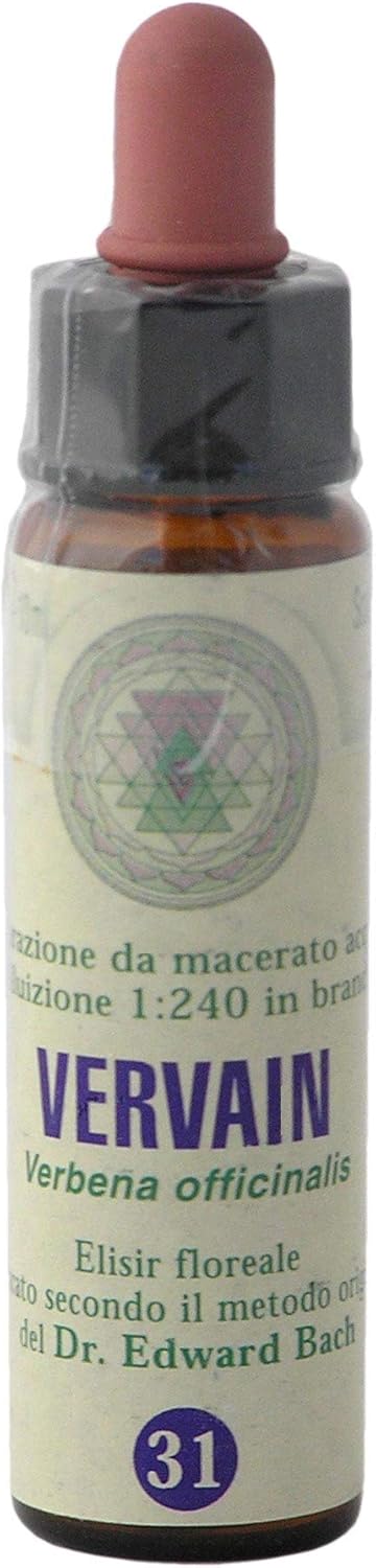 Fleur De Bach Vervain n.31 - Farmaflor, 1 Flacon Comtpe Gouttes 10ml - Made in Italy