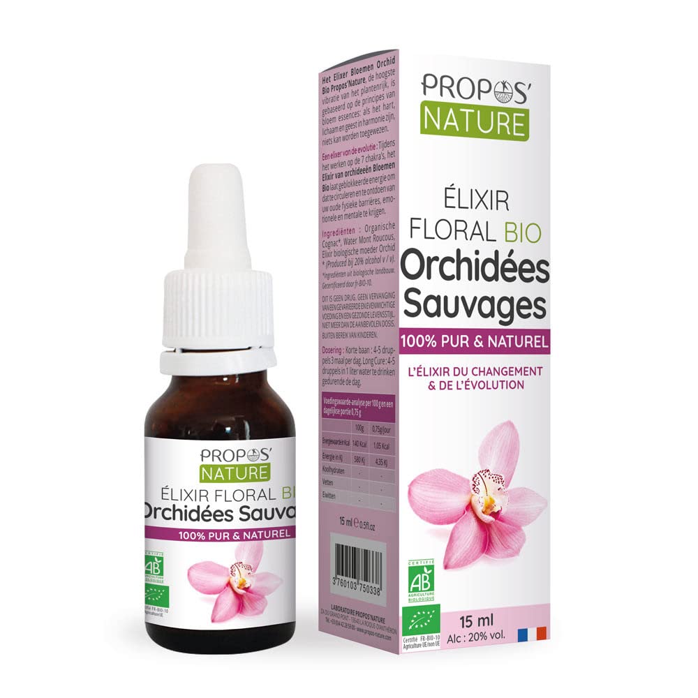 Propos Nature - Elixir Floral D'Orchidées Bio - Contenance : 15 ml