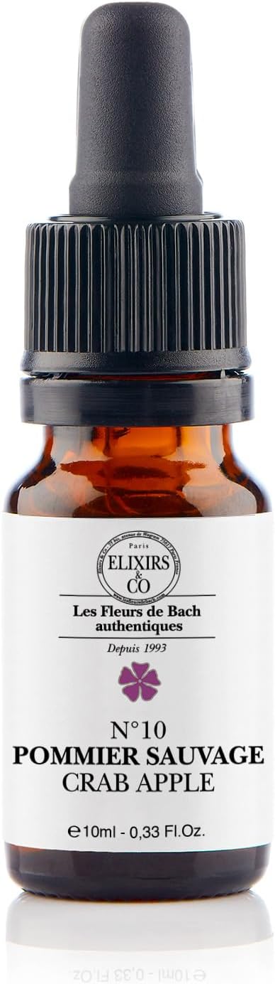Elixirs & Co - Pommier sauvage n°10 BIO - Acceptation et purification - Remède naturel aux fleurs de bach 10mL - Complément alimentaire - Compte gouttes 100% Naturel - Fabriqué en France Pommier sauvage-10mL Acceptation