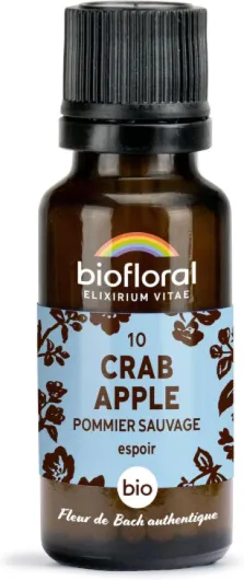 10 Crab Apple, Pommier Sauvage BIO - 470 Granules - Espoir - Fleur de Bach Authentique - Sans Alcool