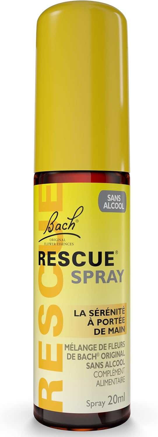 Spray Sans Alcool Bien-être émotionnel naturel - Mélange de 5 Fleurs de Bach Original - Idéal pour les stress du quotidien : voyages, examens, réunions, journées chargées - 20 ml Jaune 20 ml