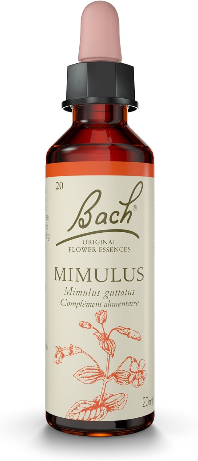 FLEURS DE BACH ORIGINAL - Mimulus No 20 - Aide à la Confiance en Soi Face aux inquiètudes d'origine connues - Élixir Floral Naturel - Compte-Gouttes x 20 ml Vegan