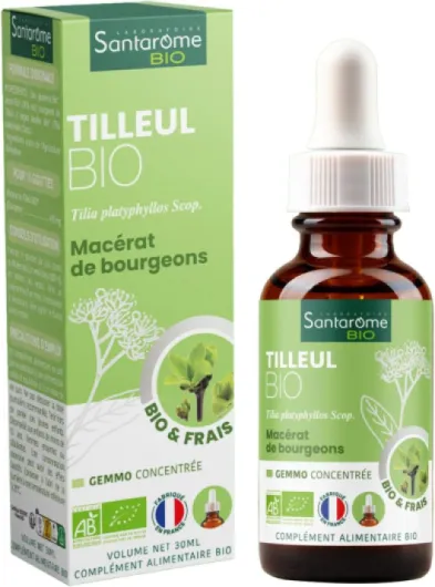 Tilleul Bio - Macérât de bourgeons - Bourgeon de Tilleul Bio - Bourgeon Frais - Gémmothérapie - Complément alimentaire Sommeil - Flacon de 30 ml - France
