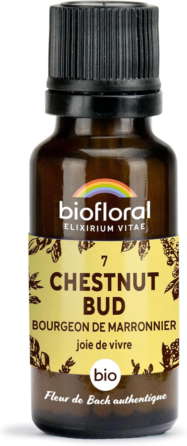 BIOFLORAL - 07 Chestnut Bud, Bourgeons de Marronnier BIO - 470 Granules - Joie de Vivre - Fleur de Bach Authentique - Sans Alcool