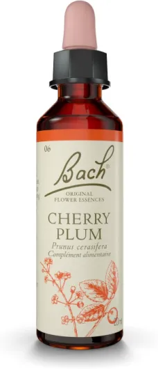 FLEURS DE BACH ORIGINAL - Cherry Plum No 6 - Pour plus de maîtrise - Aide à reprendre le contrôle de ses émotions - Élixir floral naturel pour le bien-être émotionnel - Compte-Gouttes 20ml - Vegan