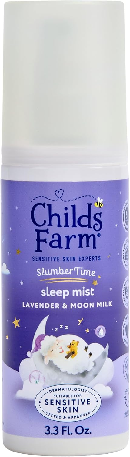 Childs Farm SlumberTime Brume de sommeil Lavande et Lait de Lune Convient aux bébés aux peaux sèches, sensibles et sujettes à l'eczéma 100 ml