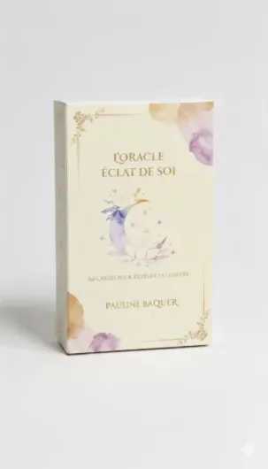Générique L'Oracle Éclat de Soi, Jeu de 64 Cartes Oracle, Collection Spirituelle avec Illustrations Aquarelles, Guide d'Introspection et Développement Personnel