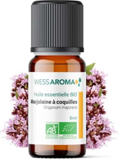 Huile Essentielle BIO de Marjolaine à coquilles 5ML - Certifiée AB - 100% Pure & Naturelle, Chémotypée HEBBD - Pratiques agricoles durables - Analysée et conditionnée en France Marjolaine à coquilles 5 ml (Lot de 1)