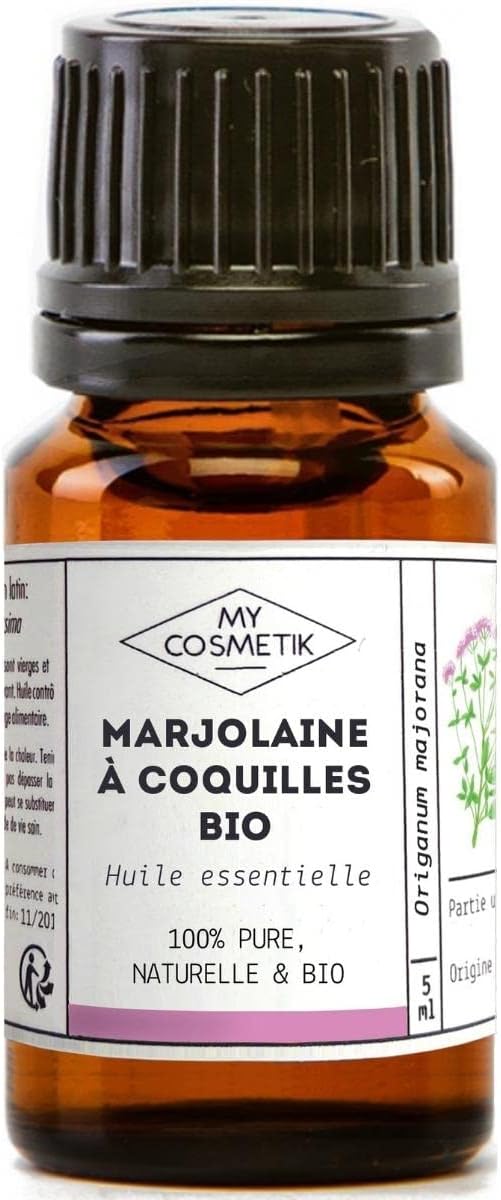 Huile Essentielle de Marjolaine à Coquilles BIO AB - Issue de l'agriculture Biologique - Chémotypées HEBBD/HECT - 100% pure et naturelle - ECOCERT - Fabriqué en France - 5 ml Marjolaine 5 ml (Lot de 1)
