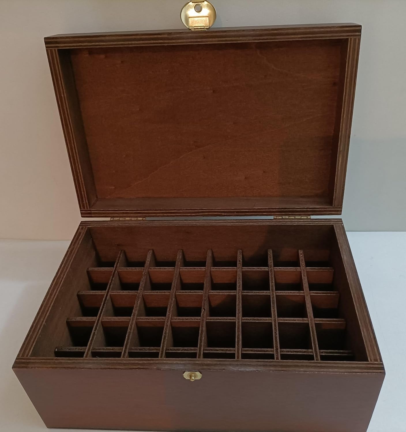 Boîte en bois avec couvercle pour fleurs Kit de Bach, pour 40 unités - 21,5 cm (L) x 14 cm (l) x 10 cm (H)