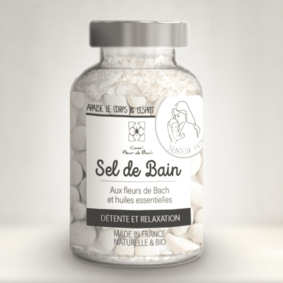 Coffret de 2 Sel de bain à base d'Elixir floraux et aux Huiles essentielles BIO -Détente et Relaxation - SOMMEIL