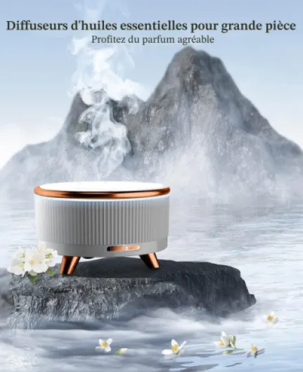 Diffuseur d'arômes, 500 ML, diffuseur d'huiles essentielles, diffuseur d'huile parfumée Blanc