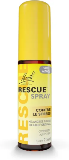 Spray Jour Sans Alcool 20ml - Bien-être émotionnel naturel - Mélange de 5 Fleurs de Bach Original - Idéal pour voyages, réunions, journées chargées