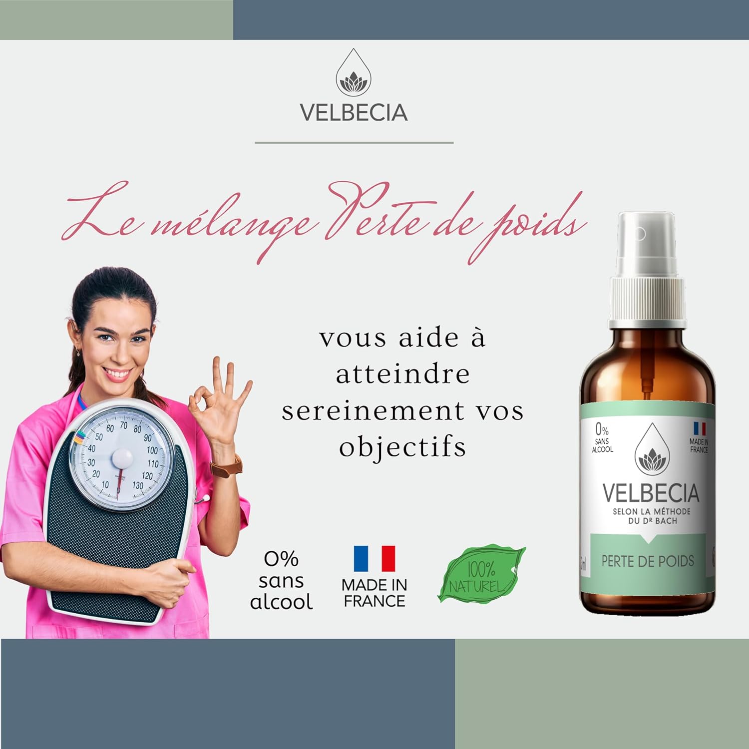 ® Perte de poids 50 ml +1 OFFERT Elixirs de fleurs - SANS ALCOOL - Méthode du Dr Bach - Gérer sa frustration, culpabilité, découragement, tentation, démotivation
