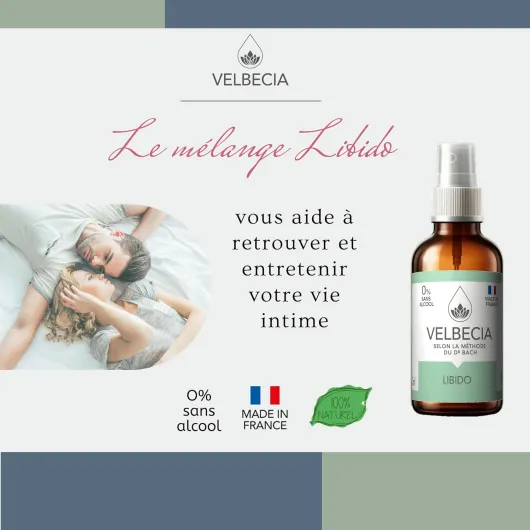 Perte de libido 50 ml +1 OFFERT Elixirs de fleurs SANS ALCOOL - Méthode du Dr Bach