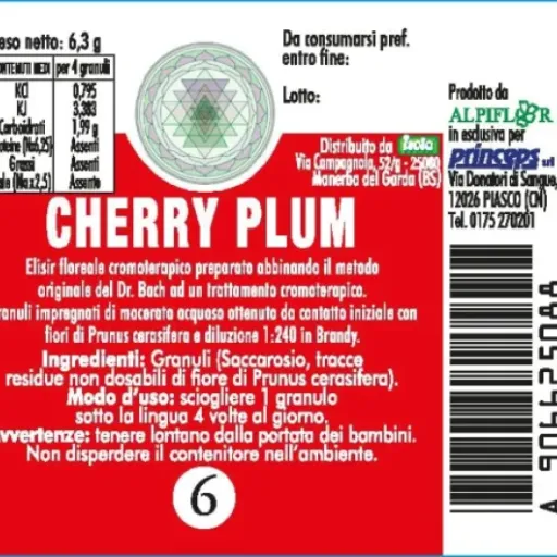 Test Cherry Plum Nr. 6 Princeps Fleurs de Bach Granules : pour ceux qui ont peur de perdre les pédales