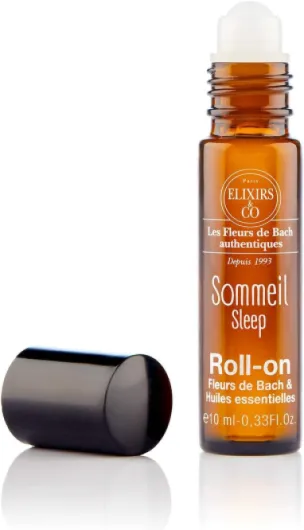 Elixirs & Co - Roll-on aux Fleurs de Bach & Huiles Essentielles - Sommeil - Les Fleurs de Bach - Bien être - Détente - Vegan - Bio - 100% Naturell - Made in France - 10ml (Lot de 2)