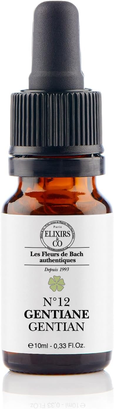 Elixirs & Co - Elixir Unitaire aux Fleurs de Bach - Gentiane N°12 - Les Fleurs de Bach - Remède Naturel - Bien-être - Vegan - Bio - 100% Naturel - Made in France - 10ml