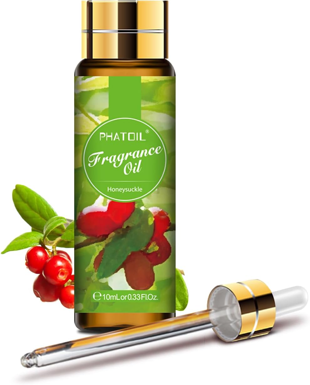 Huile Essentielle Chèvrefeuille 10 ml, Huile Essentielle pour Diffuseur, Huile Parfumée de Chèvrefeuille pour Aromathérapie, Humidificateur, Bougies