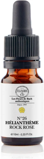 Elixir Hélianthème n°26 BIO - Grande frayeur, peur panique - Remède naturel aux fleurs de bach 10mL - Elixirs & Co - Complément alimentaire compte gouttes 100% Naturel - Fabriqué en France