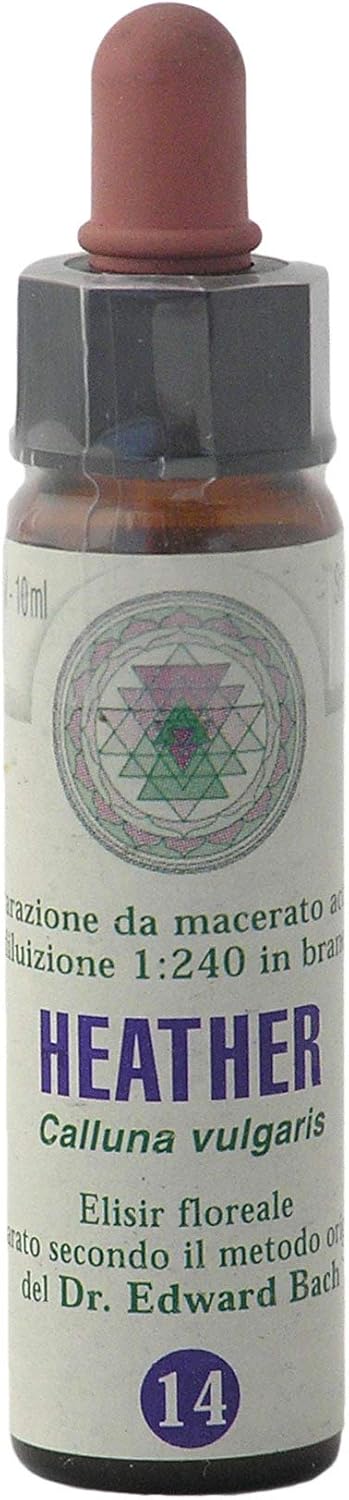 Heather n° 14 Fleur de Bach farmaflor, 1 Flacon Comtpe Gouttes 10ml - Made in Italy