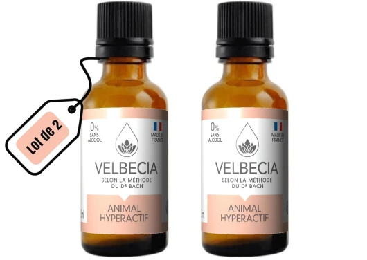 ® - Fleurs du Dr Bach Animal hyperactif 30ml +1 OFFERT - SANS ALCOOL - Pour que votre animal soit moins agité, plus à votre écoute 1 unité (Lot de 2)